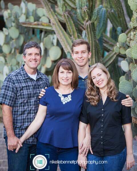 Scottsdale Family Portrait Photographer with cactus