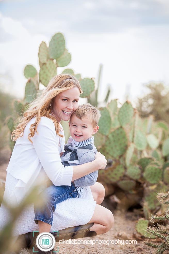 Arizona Family Photographer with cactus